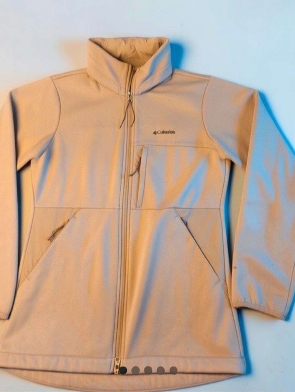 Columbia Women's Tan Full-Zip Softshell Jacket With Built In Hoodie NWOT